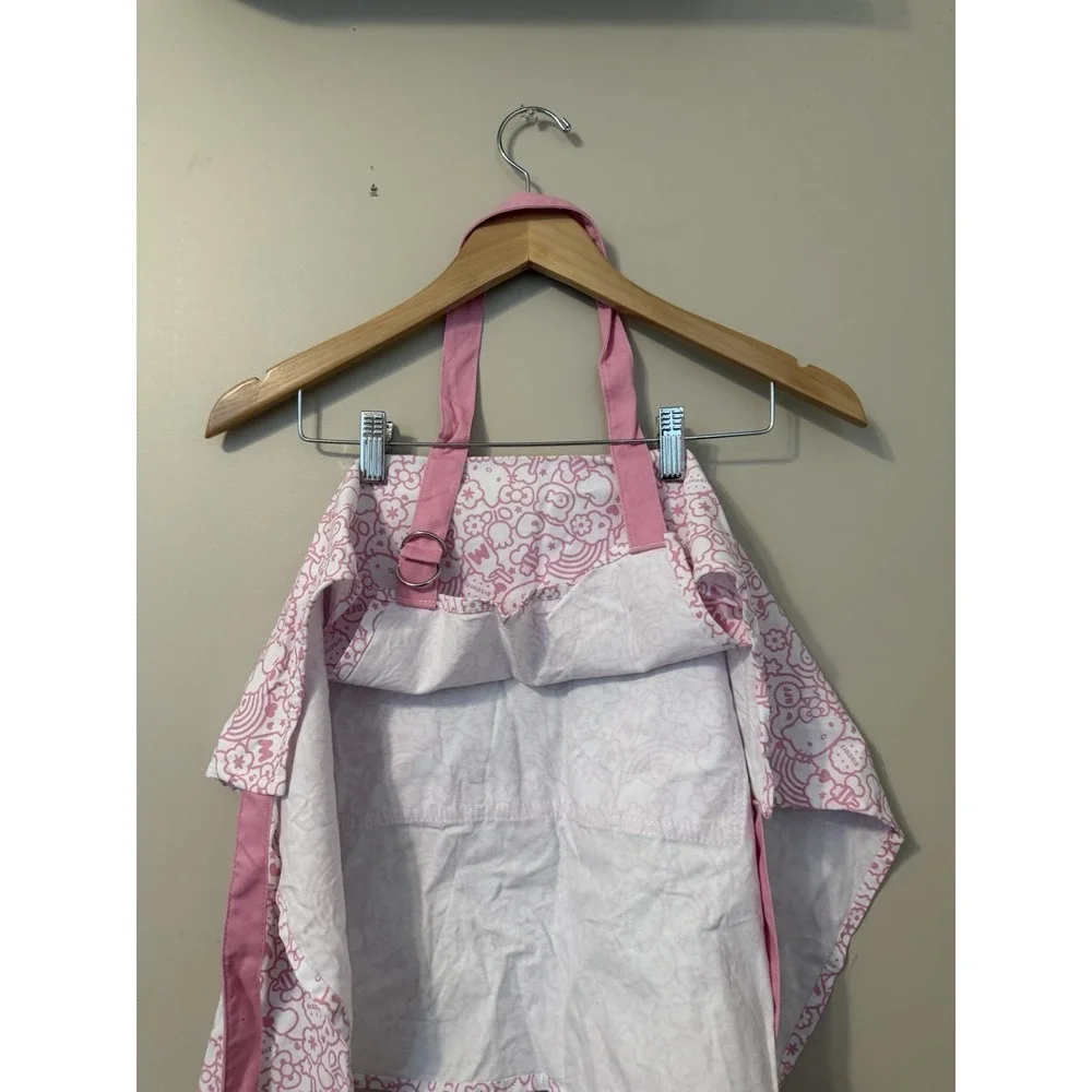 1pc Sanrio Hello Kitty Cute Canvas Apron with Pocket Back Apron ONE SIZE